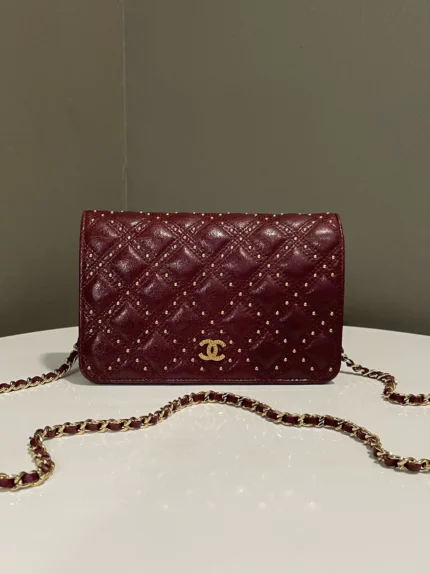 Chanel Metier D’art Wallet On Chain Burgundy