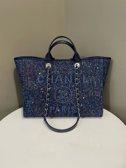 Chanel Sequin Deauville Tote Midnight / Multicolor Sequin