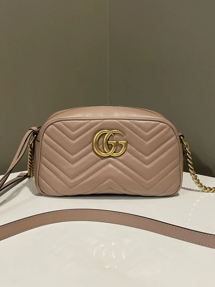 Gucci Marmont Camera Bag Nude Beige